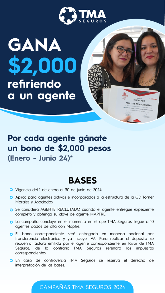 GANA 2 MIL PESOS POR REFERIR AGENTES